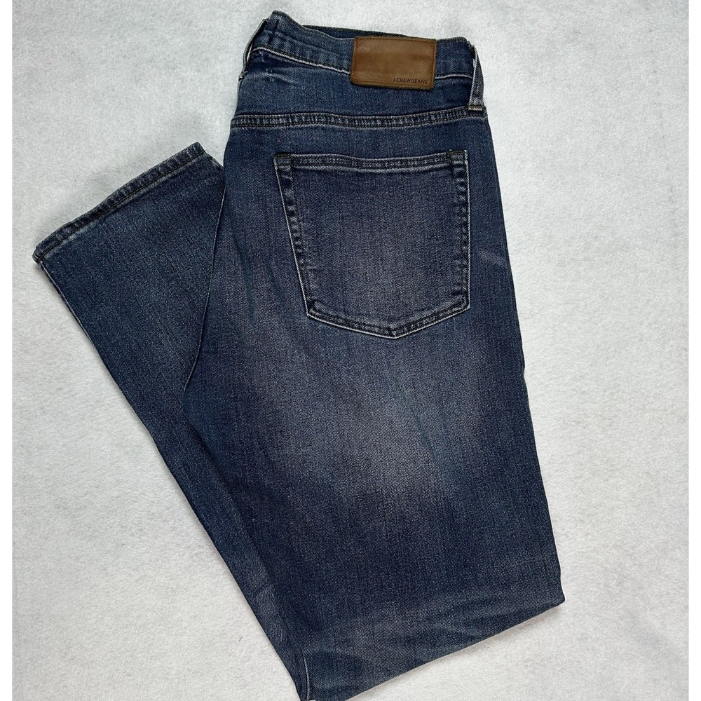 J.Crew Mens 36x32 Kurabo Japanese Denim Jeans Straight Fit Medium Wash